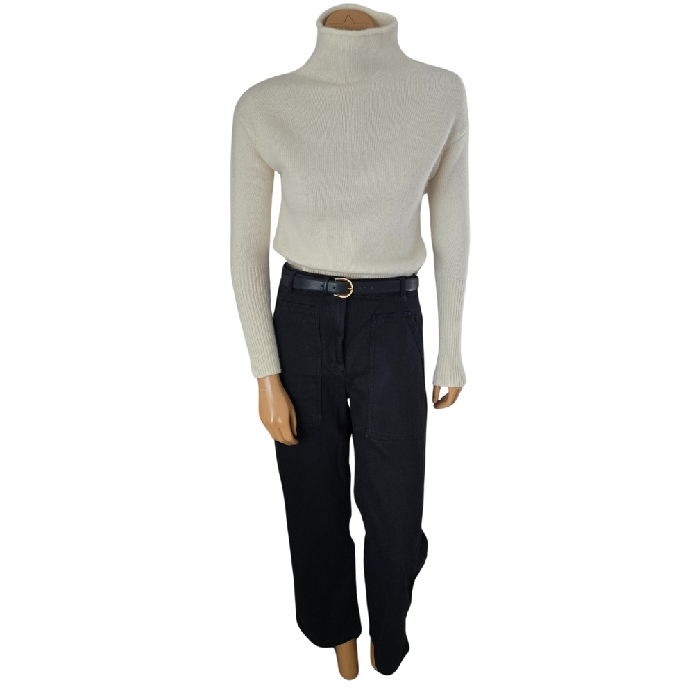 Wilfred Cashmere Cropped Sweater Cream White Small